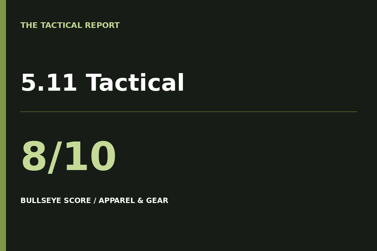 5.11 Tactical: Bullseye Score 8 out of 10